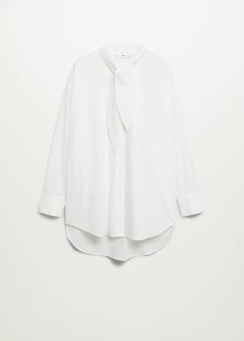 Bow neck shirt | MANGO (US)
