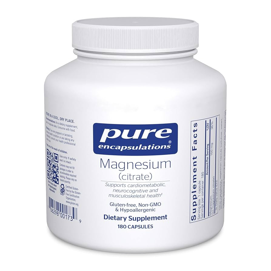 Pure Encapsulations Magnesium (Citrate) - Supplement for Sleep, Heart Health, Cognitive Health, B... | Amazon (US)