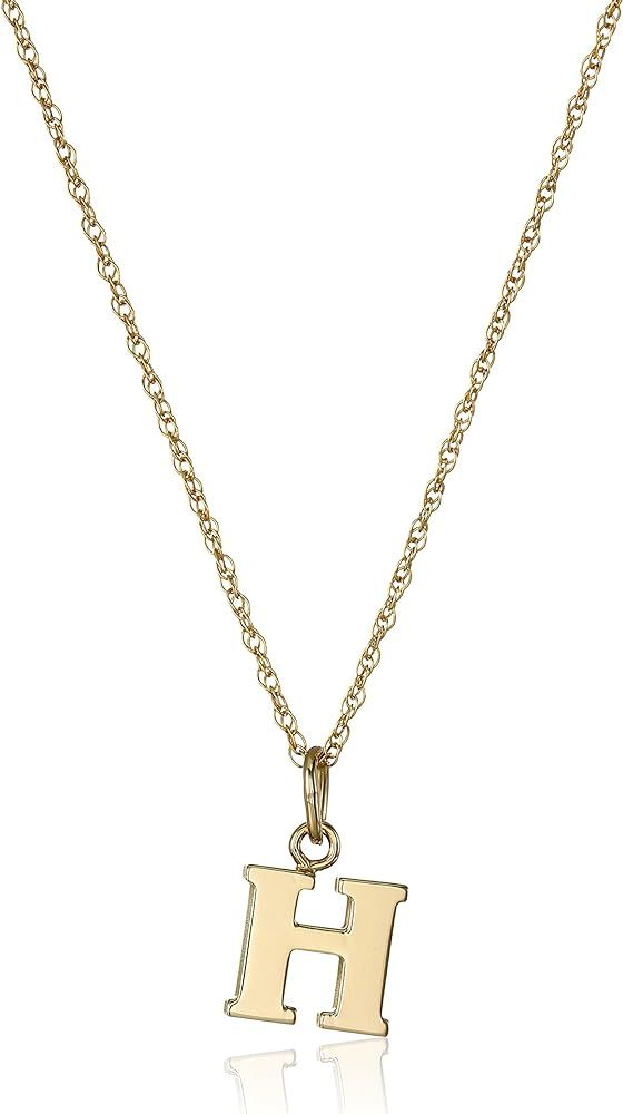 Amazon Collection 14k Gold-Filled Letter Charm Pendant Necklace | Amazon (US)