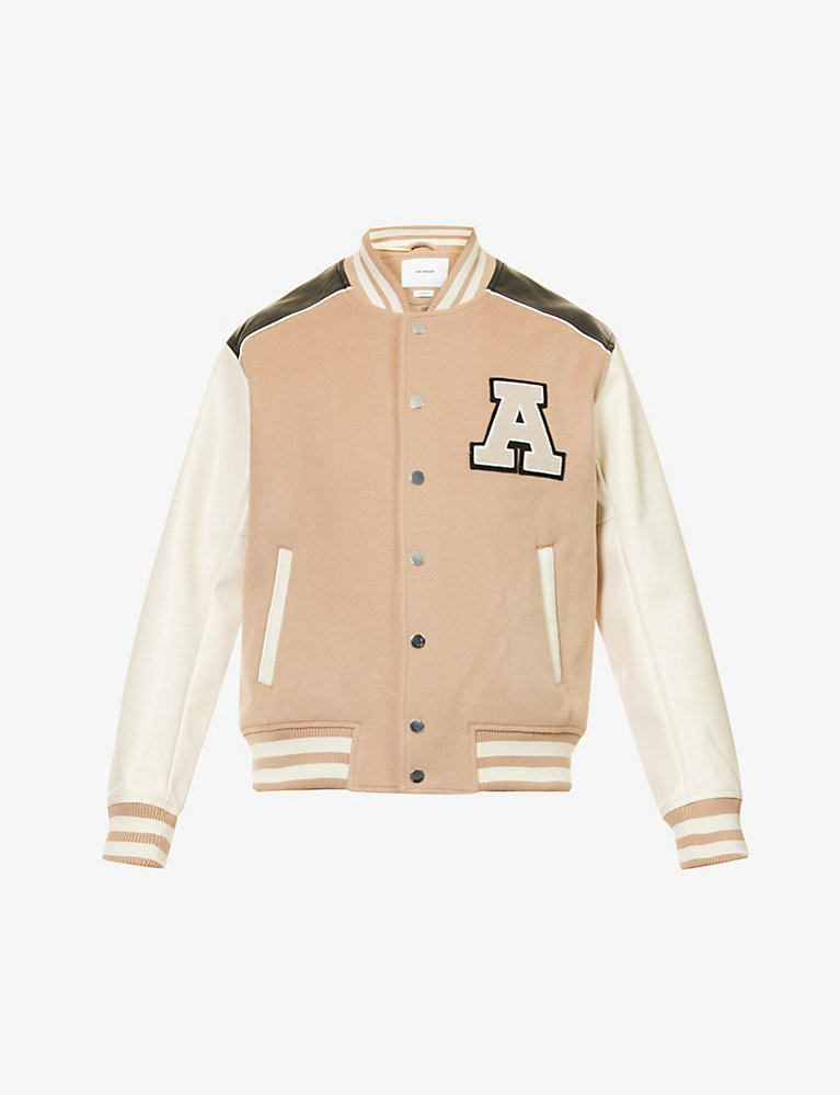 Ivy logo-patch wool-blend varsity jacket | Selfridges