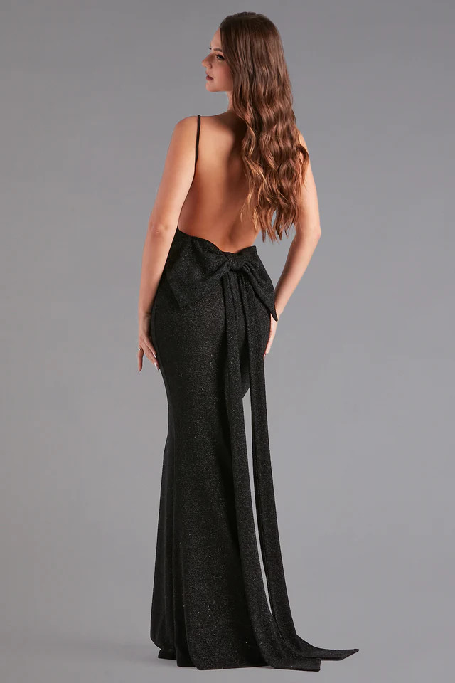 Gwendolyn Glitter Knit Bow-Back Mermaid Dress | Windsor Stores