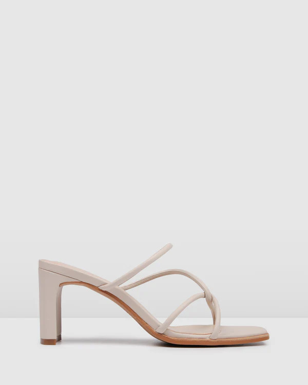 NOVI MID HEEL SANDALS BONE LEATHER | Jo Mercer (AU)