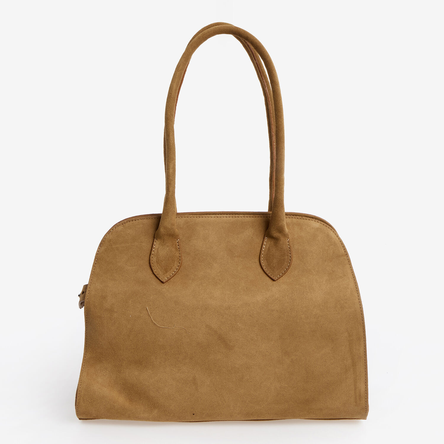 Brown Ashley Suede Bowling Bag | TK Maxx