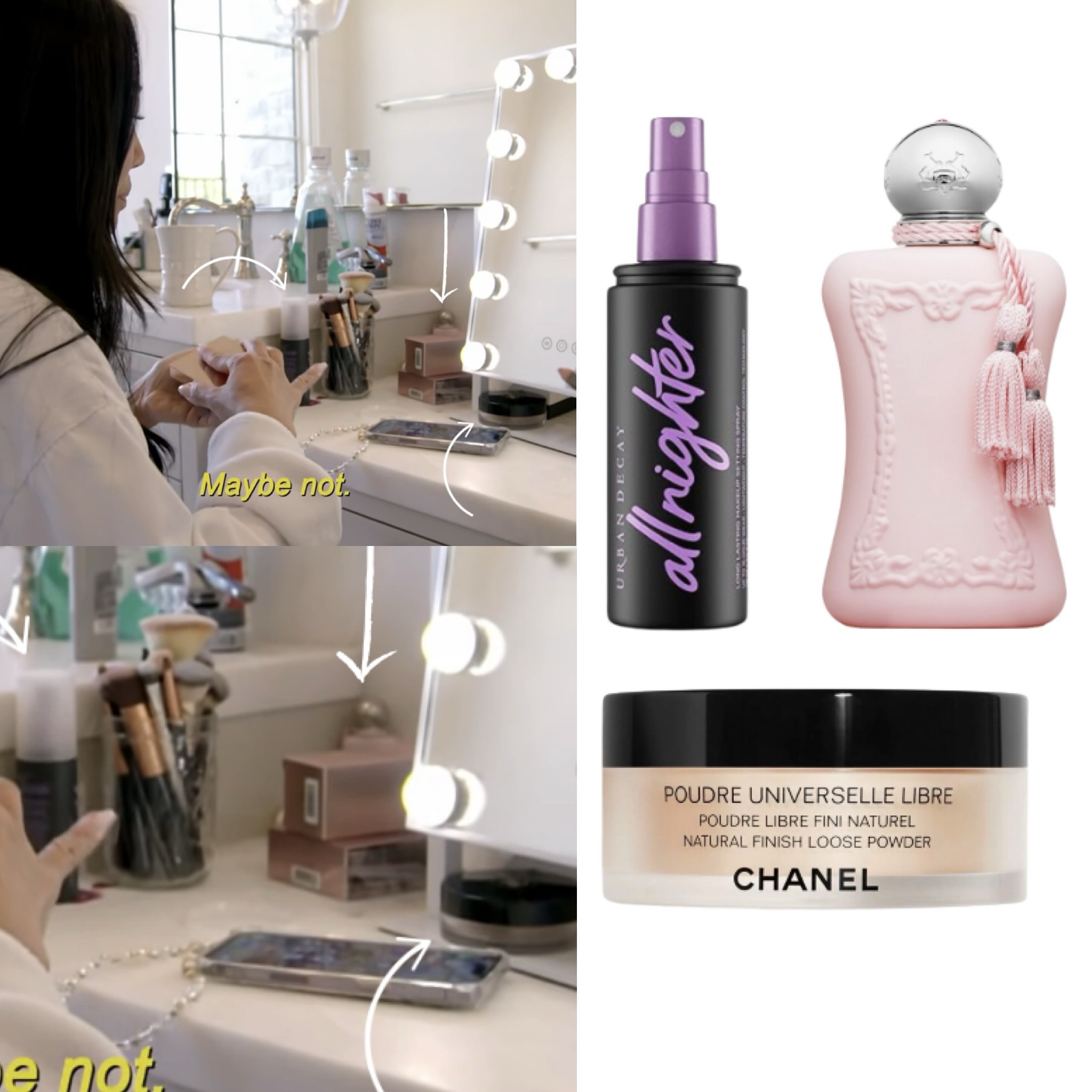 Katie Ginella’s Setting Spray, Perfume, and Finishing Powder 