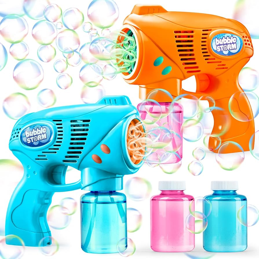 JOYIN 2 Bubble Guns with 2 Bubble Refill Solution (10 oz Total), Automatic Bubble Maker Blower Ma... | Amazon (US)