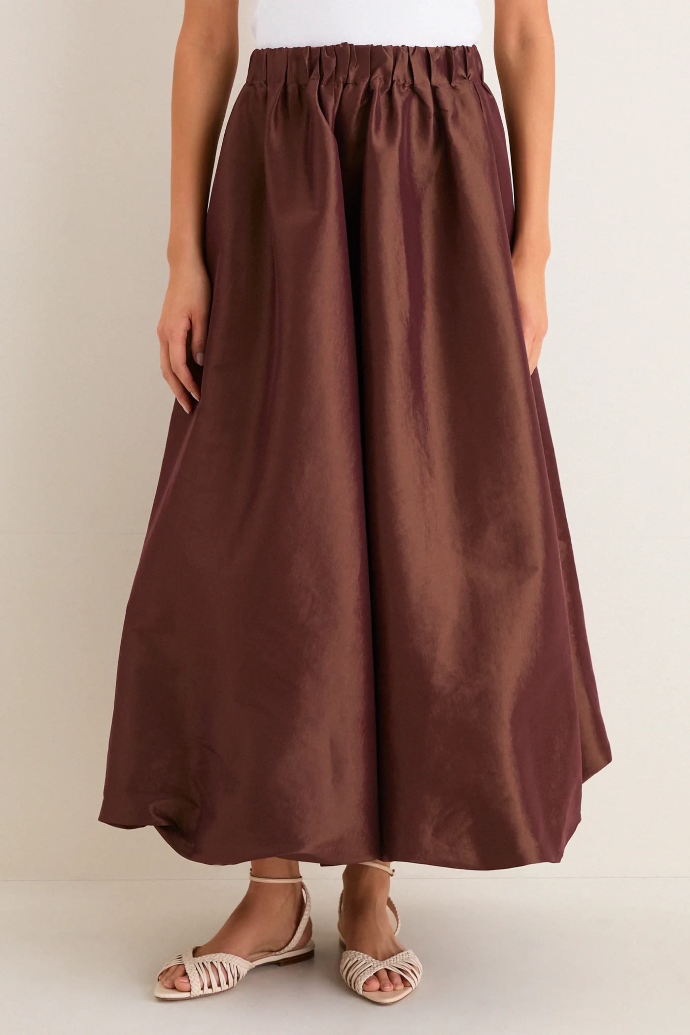 Chestnut Taffeta Cynthia Bubble Skirt | Tuckernuck (US)