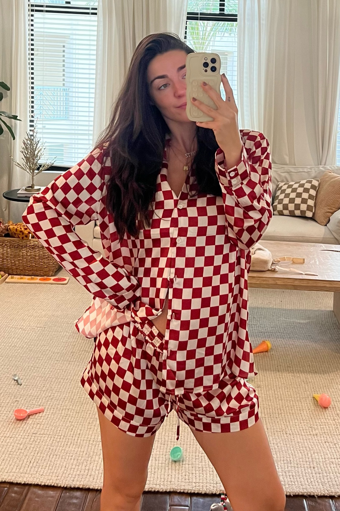 Red checkered pajamas set for the holidays, consider me in love ❤️🤝🏼
I sized up to a medium but could have stayed with a small!

#LTKHoliday #LTKSeasonal #LTKbump