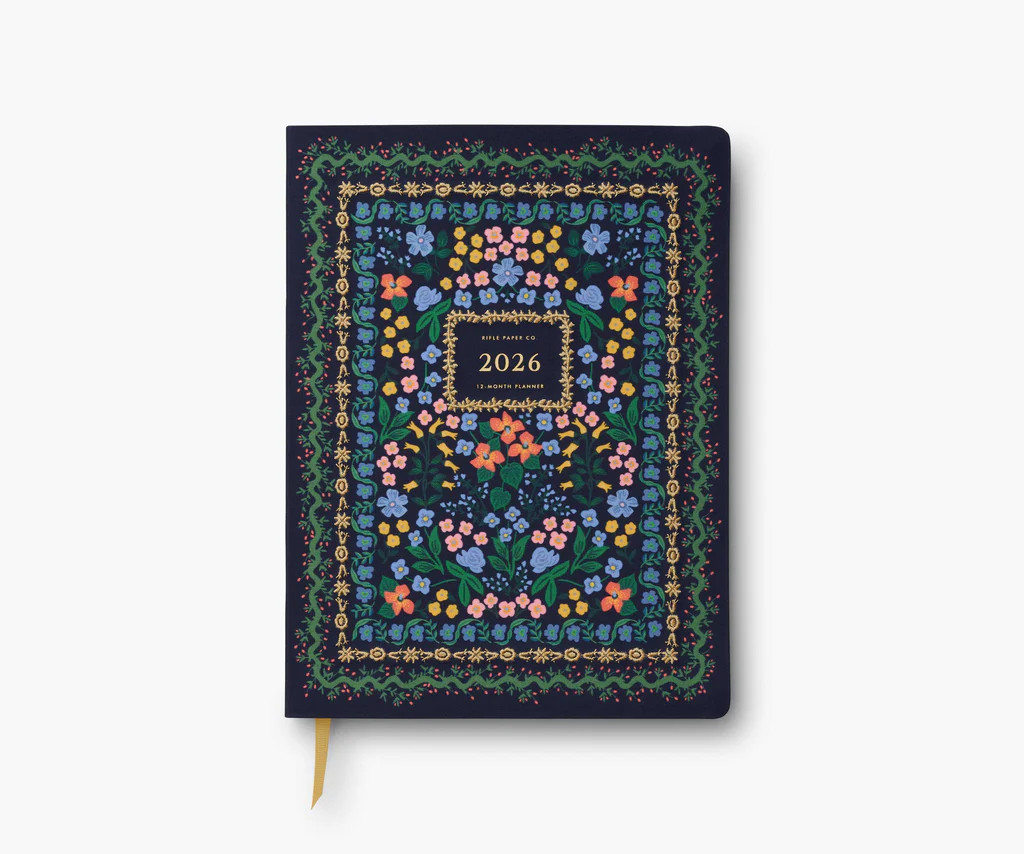 2026 12-Month Embroidered Bookbound Planner - Wildwood | Rifle Paper Co.