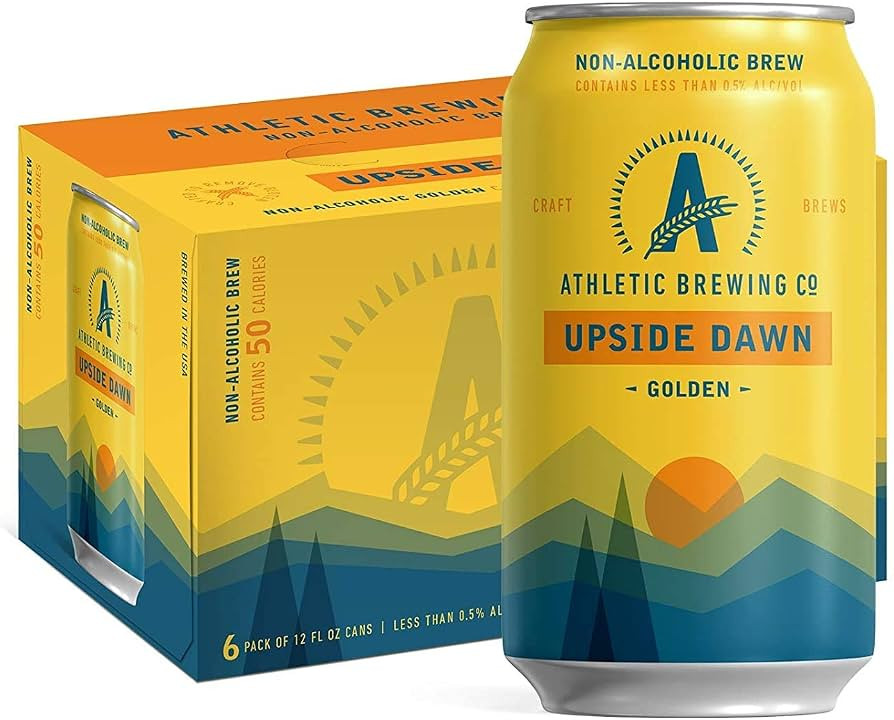 Athletic Brewing Company Craft Non-Alcoholic Beer - 6 Pack x 12 Fl Oz Cans - Upside Dawn Craft Go... | Amazon (US)
