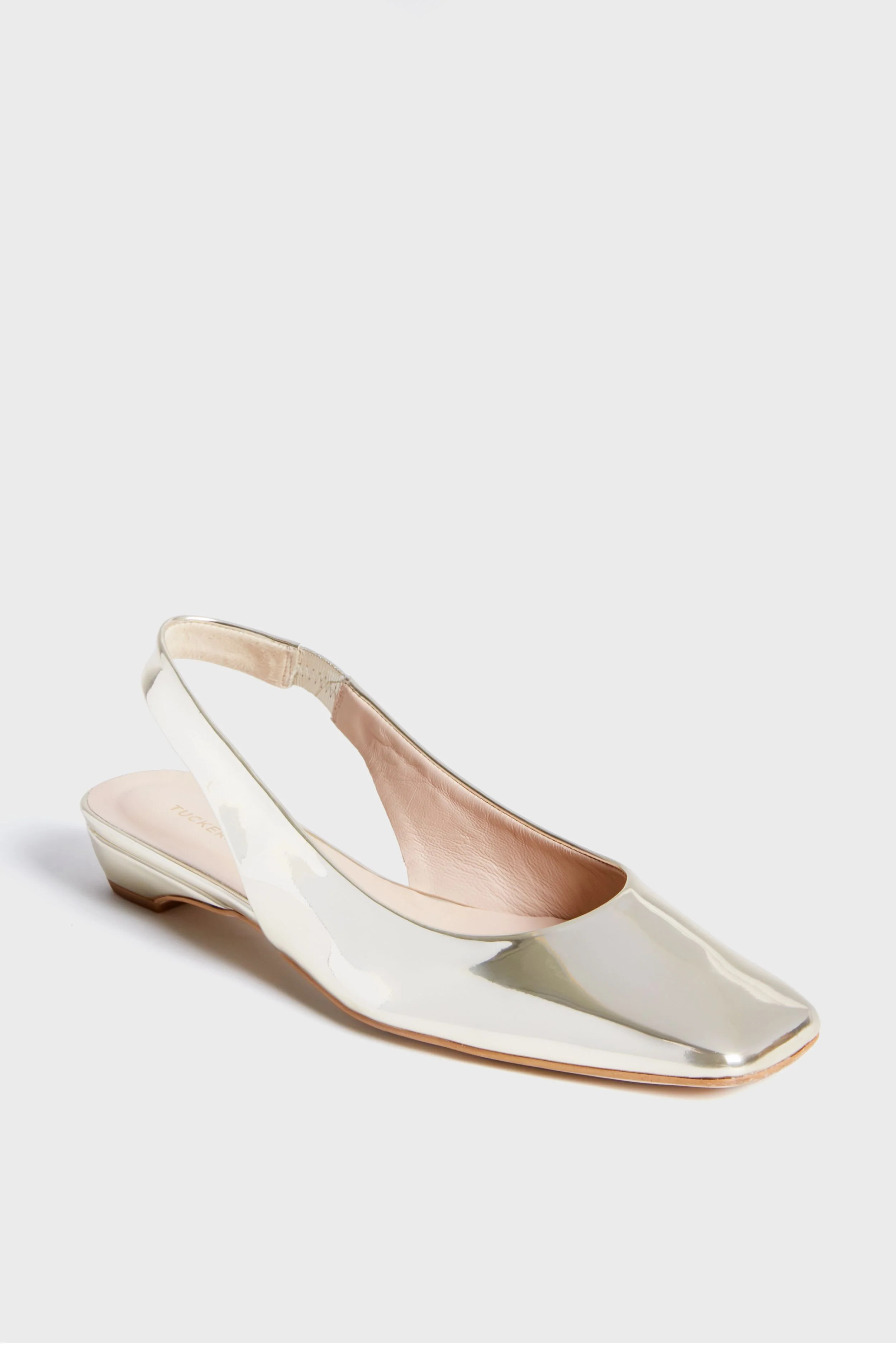 Light Gold Olivia Slingback Flats | Tuckernuck (US)