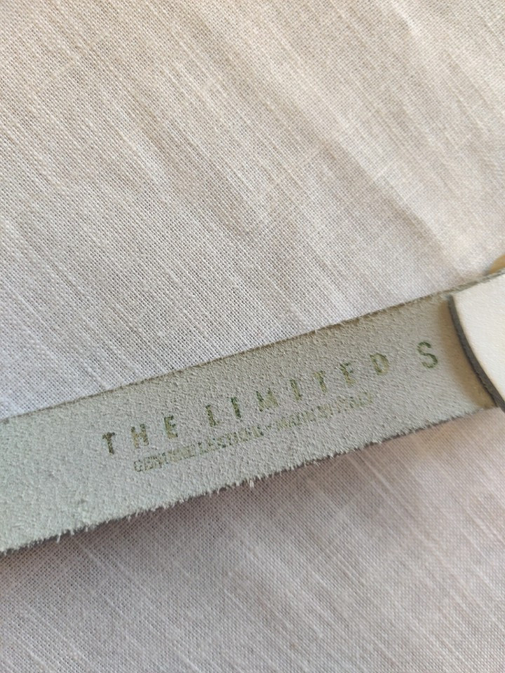 VTG The Limited Lion Head Gold Tone Studded White Leather Belt Small | eBay US
