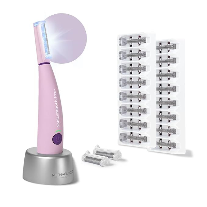 Michael Todd Beauty Sonicsmooth Pro+ Dermaplane Razor for Women Face + Eyebrow Trimmer Dermaplani... | Amazon (US)