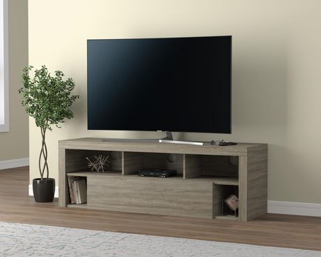Safdie & Co. Tv Stand Dark Taupe 1 Big Drawer 5 Shelves | Walmart (CA)