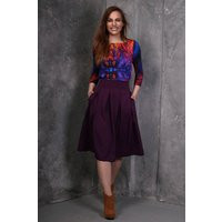 Purple Skirt, Petticoat High Waist Women Boho A Line Knee Length Folded Elegant Skirt | Etsy (US)