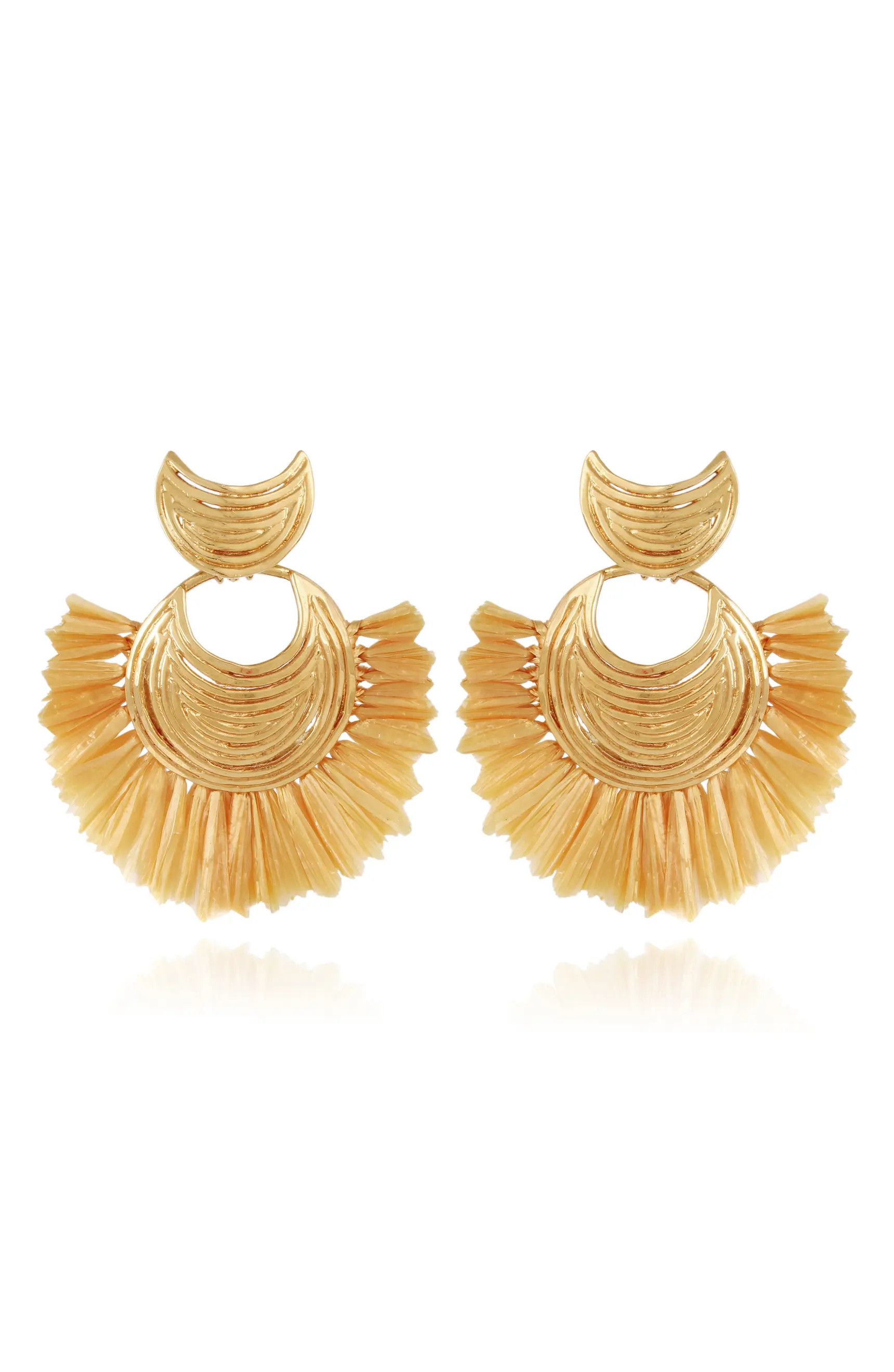 Mini Wave Raffia Earrings | Nordstrom
