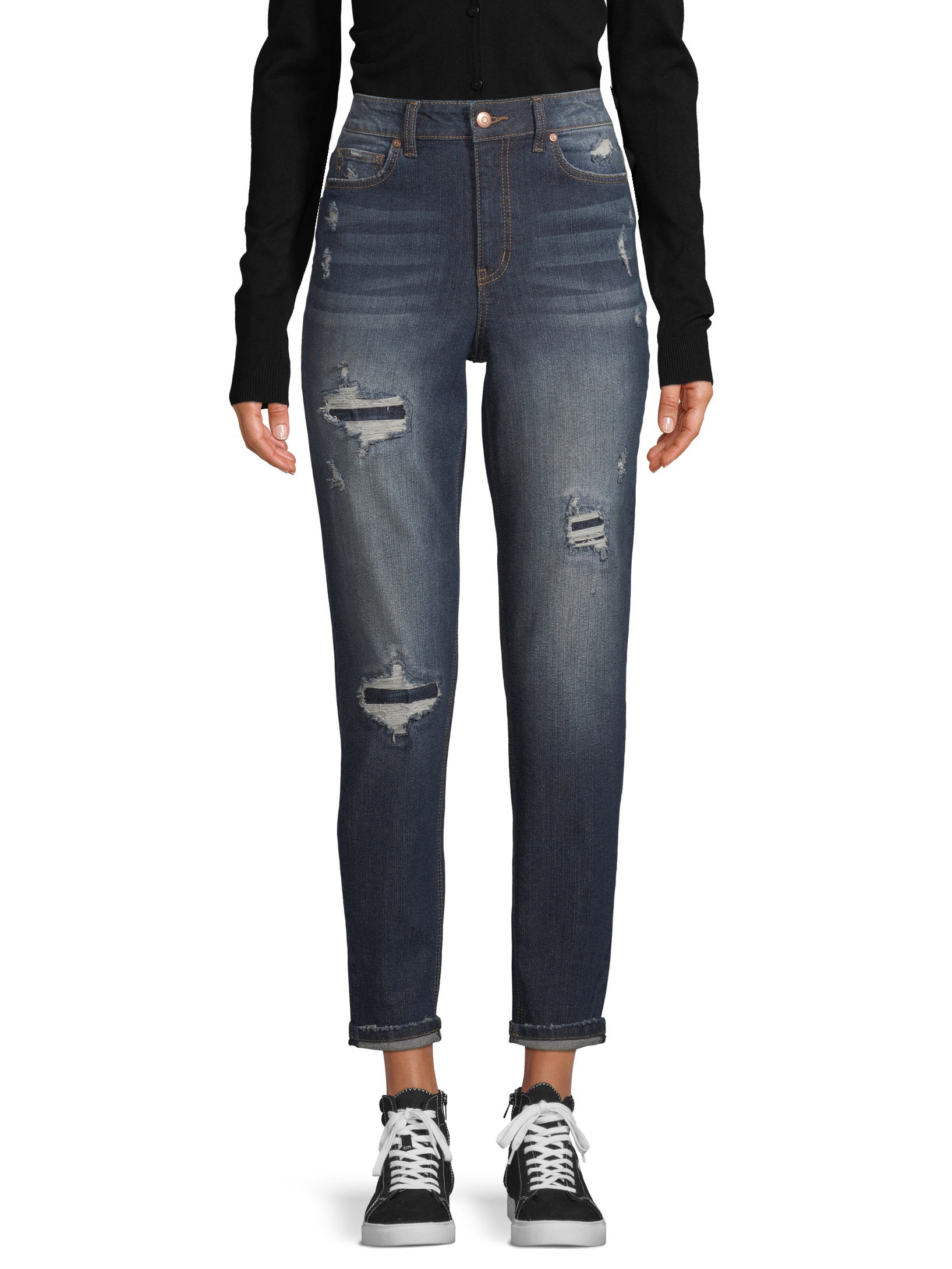 No Boundaries Juniors Mom Jeans - Walmart.com | Walmart (US)