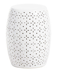 14x18 Ceramic Pierced Small Holes Decorative Stool | TJ Maxx