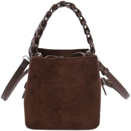 Mini Suede Bucket Bag for Women Faux Suede Hobo Bags Tote Handbag Slouchy Shoulder Bag Vintage Cr... | Amazon (US)