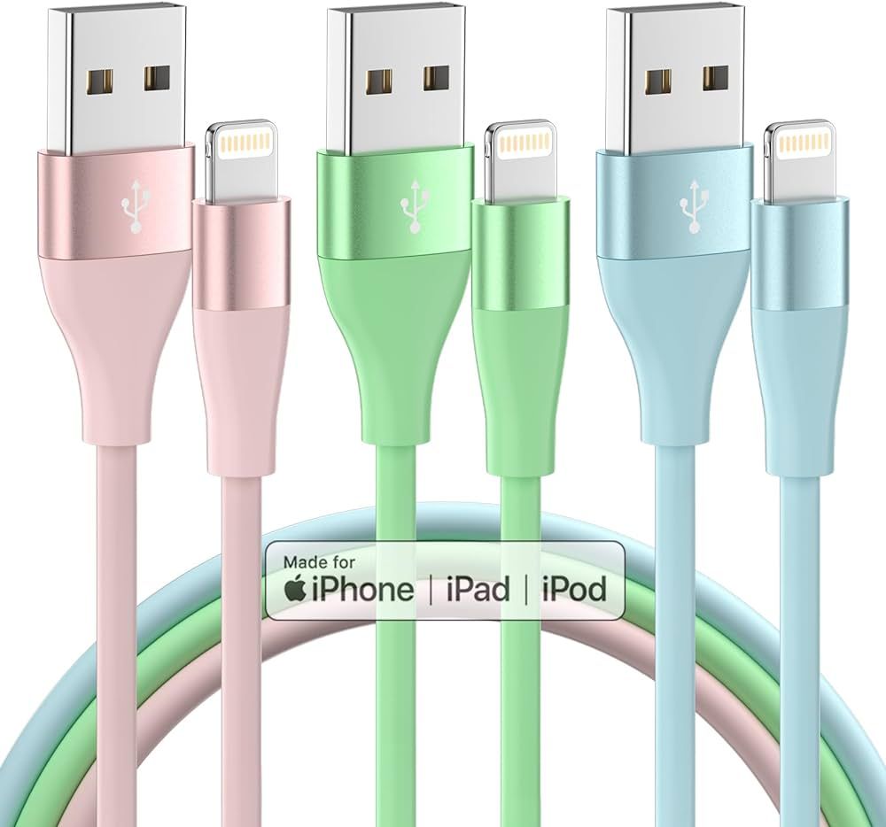 iPhone Charger 3Pack 10 FT Apple MFi Certified Lightning Cable Fast Charging iPhone Charger Cord ... | Amazon (US)