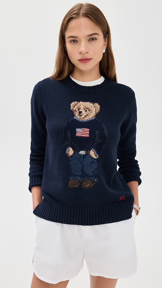 Polo Ralph Lauren American Flag Bear Sweater | Shopbop | Shopbop