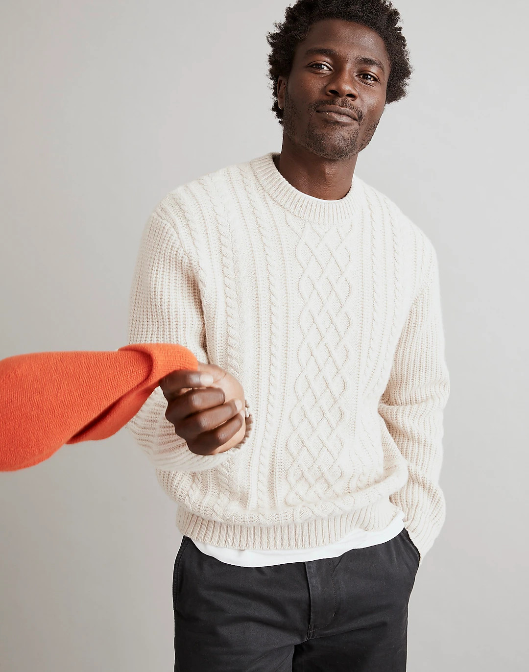 Cabled Crewneck Sweater | Madewell
