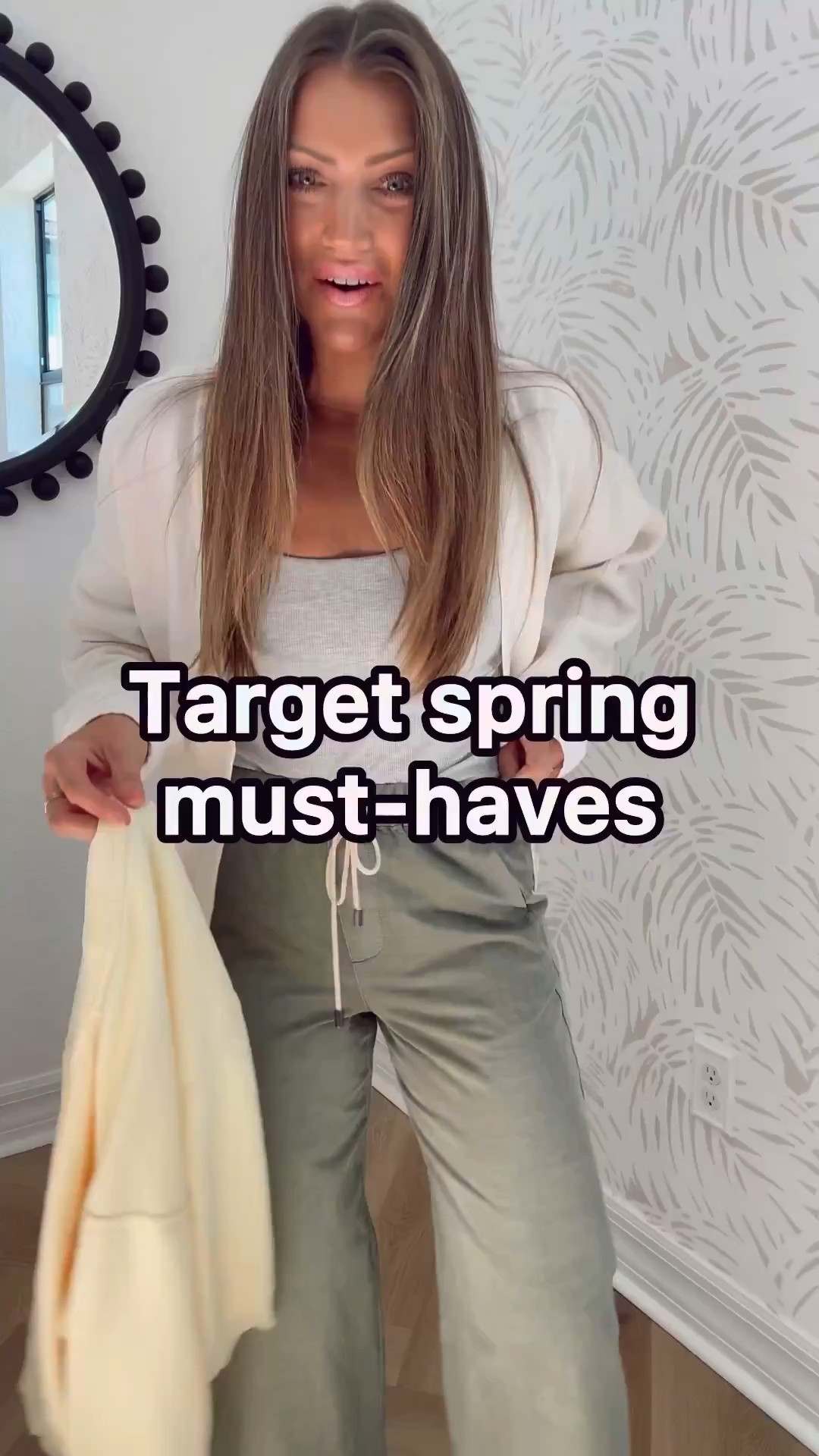 Target must-haves 🎯 The softest cardigan, top with a BUILT-IN BRA 👏🏻 that you can wear as activewear or with casual outfits, and the comfiest pants are all absolute staples you will wear again and again for spring and summer. I’m wearing an XS in the pants, and I did a S in the top and cardigan for it to be loose. #targetrun #teacherstyle #businesscasual #workoutwear #activewear #athleisure #travel #springtransition #springoutfit #neutraloutfits 


