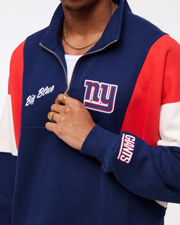 New York Giants Half-Zip Sweatshirt | Abercrombie & Fitch (US)