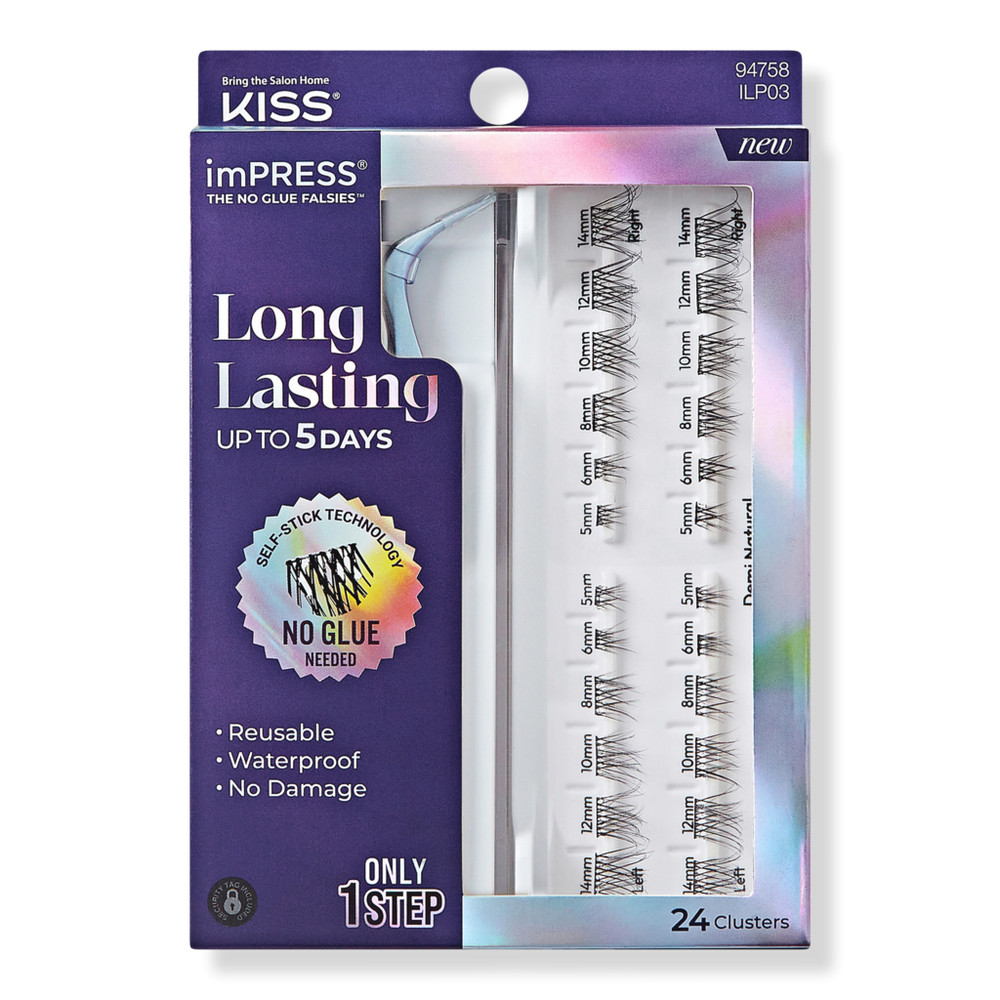 Kiss imPRESS Long Lasting Self Adhesive Eyelashes - Demi Natural | Ulta