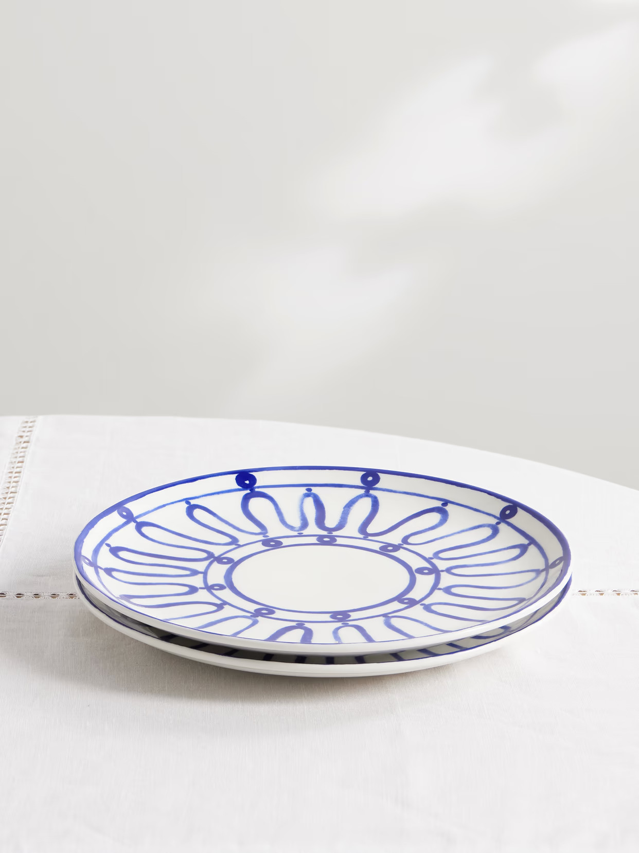 Themis Z - Kyma Painted Porcelain Dessert Plate - Blue | NET-A-PORTER (US)