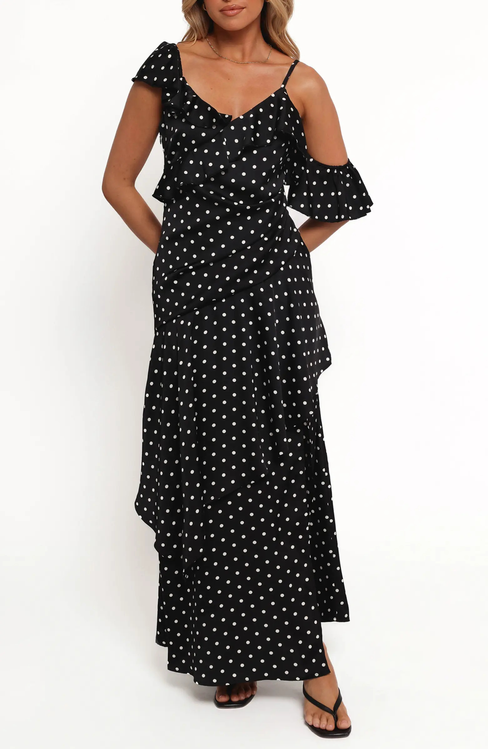 Petal & Pup Adelina Cold Shoulder Maxi Cocktail Dress | Nordstrom | Nordstrom