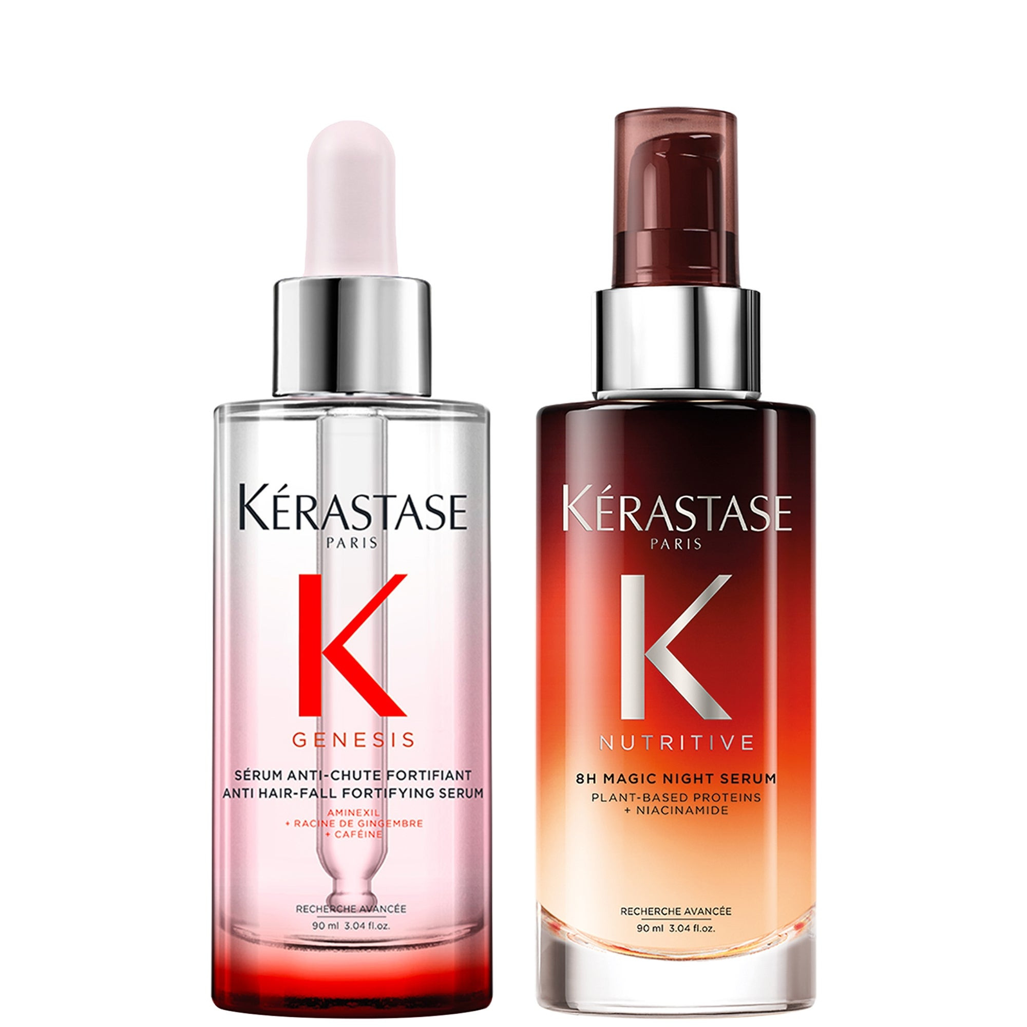 K\u00e9rastase Magic Power Duo, Genesis Anti-Chute Fortifiant Serum 90ml and Nutritive 8H Night S... | Look Fantastic (UK)