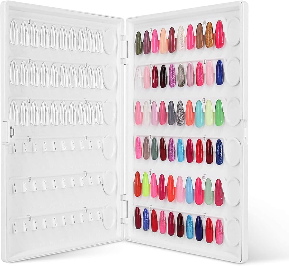 Nail Color Display Book Nail Swatch, C10 Plastic Nail Sample Display Book Nail Gel Color Card Boo... | Amazon (US)