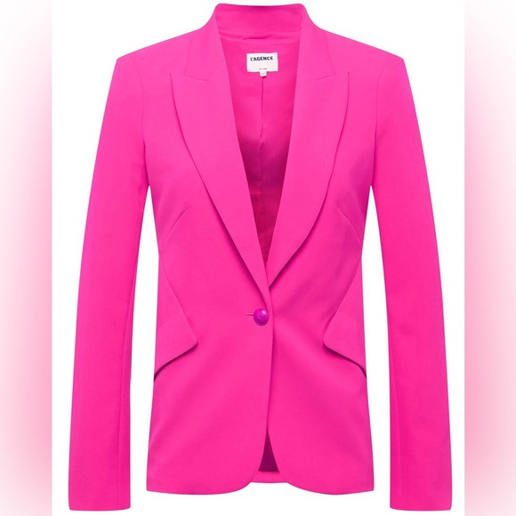 L'AGENCE Chamberlain Blazer Jacket 0 Hot Pink Glo | Poshmark
