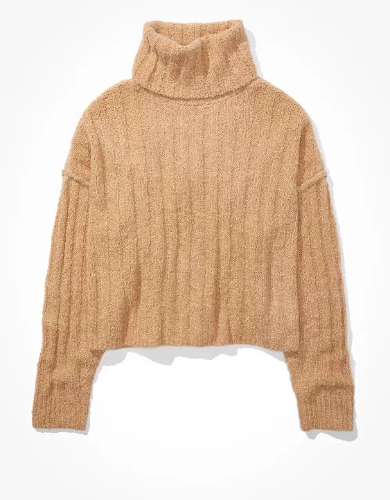 AE Boucle Turtleneck Sweater | American Eagle Outfitters (US & CA)