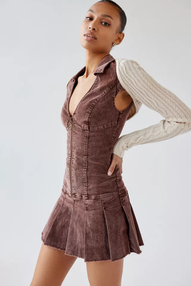 UO Jazzy Corduroy Mini Dress | Urban Outfitters (US and RoW)