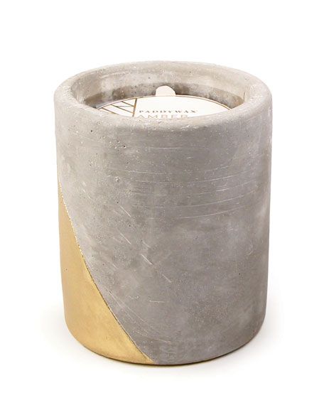Paddywax Amber + Smoke Large Concrete Candle, 12. oz./340g | Neiman Marcus