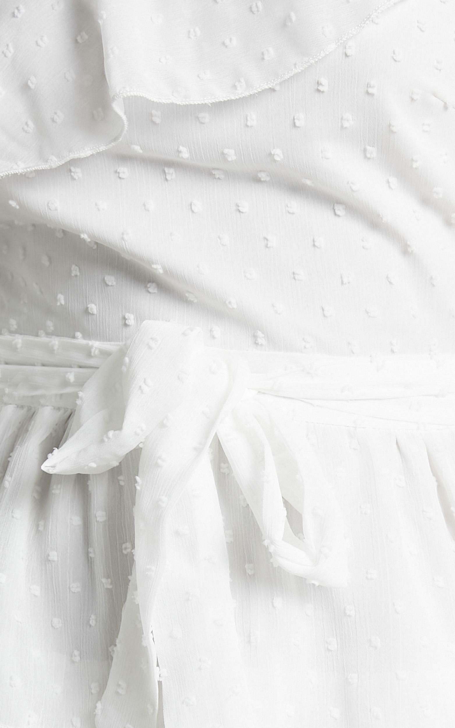 Darling I Am A Daydream One Shoulder Ruffle Mini Dress in White | Showpo (US, UK & Europe)