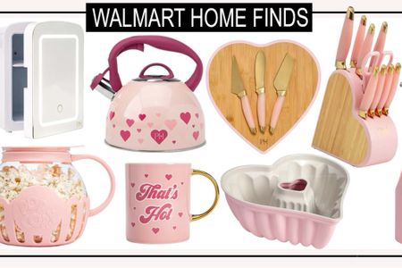 Walmart home finds // Walmart Paris Hilton home decor // kitchen decor, tea pot,, heart shaped pan, cutting board 

#LTKHome #LTKStyleTip #LTKFindsUnder50