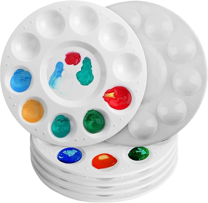 Zaldui Paint Tray Palettes, 6 Pack, Painting Supplies, Painting Palette for Kids, Plastic Palette | Amazon (US)