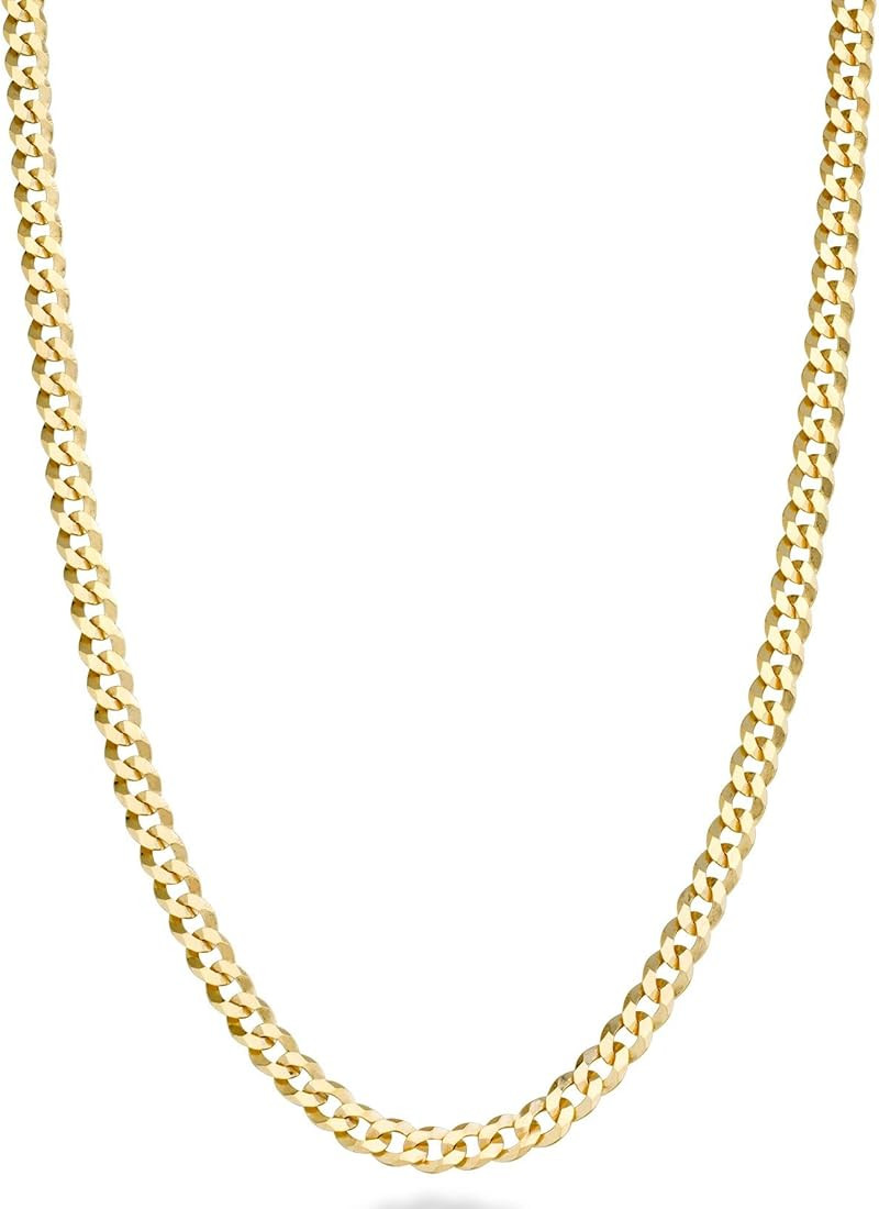 Miabella Solid 18k Gold Chain Necklace | Amazon (US)