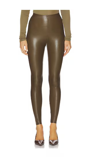 Faux Leather Legging in Espresso | Revolve Clothing (Global)