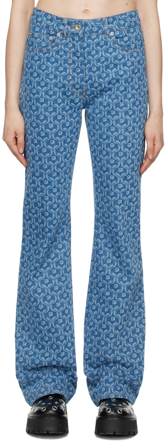 Rabanne Blue Motif Jeans | SSENSE