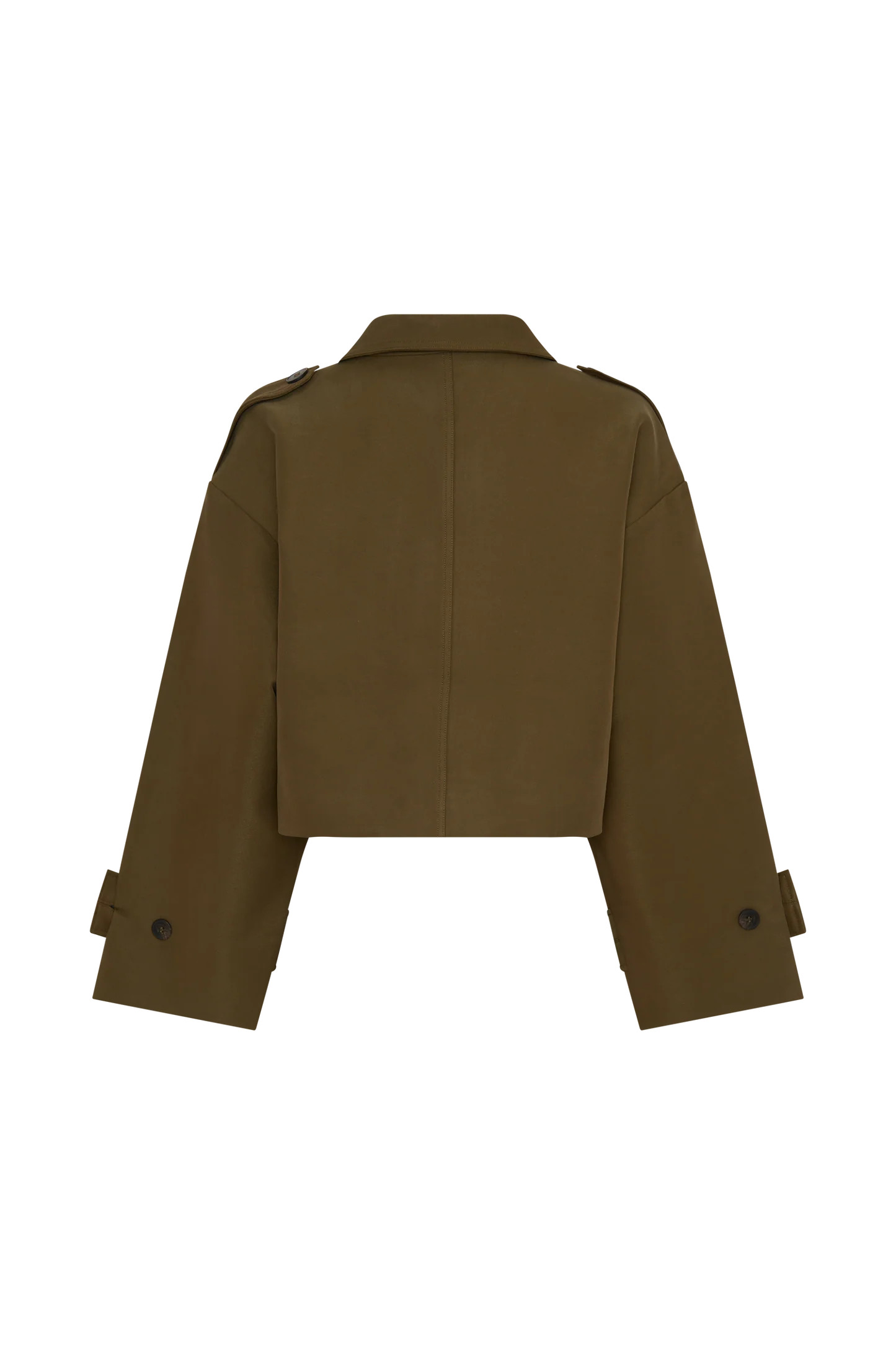 Funnel Neck Bomber Jacket - Khaki | MESHKI US