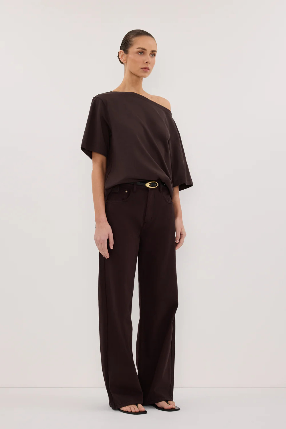 REAGAN 2.0 BURNT CHOC SLOUCHY JEAN | DISSH