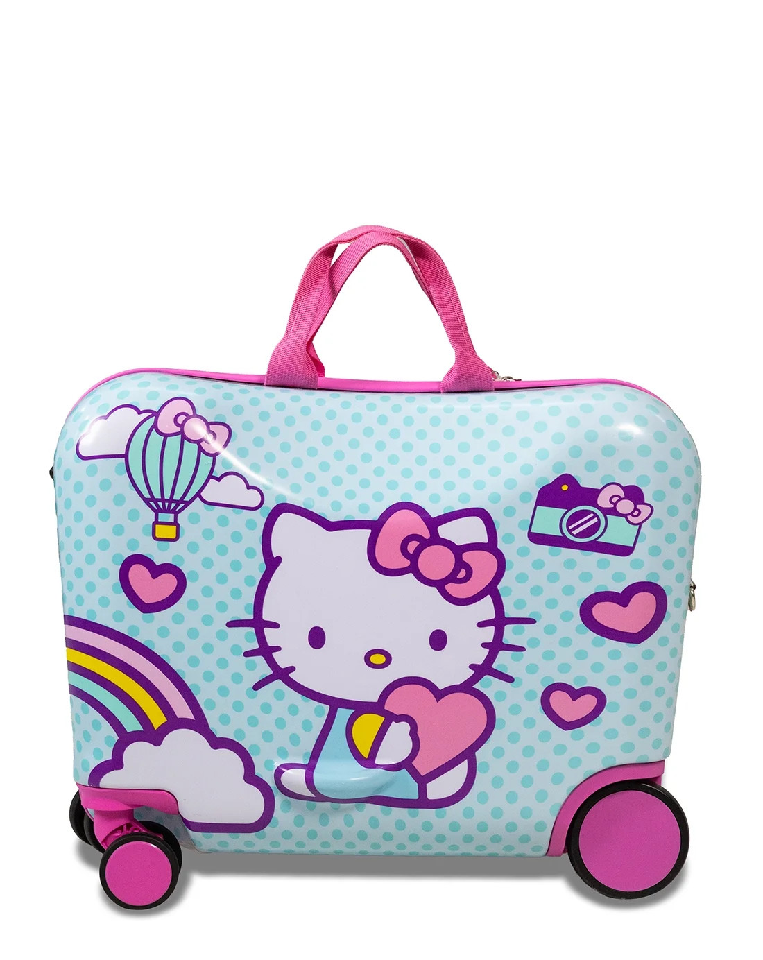Kid's Sanrio Hello Kitty Character Ride On Scooter Hardside Luggage for Boys and Girls -Mint | Walmart (US)