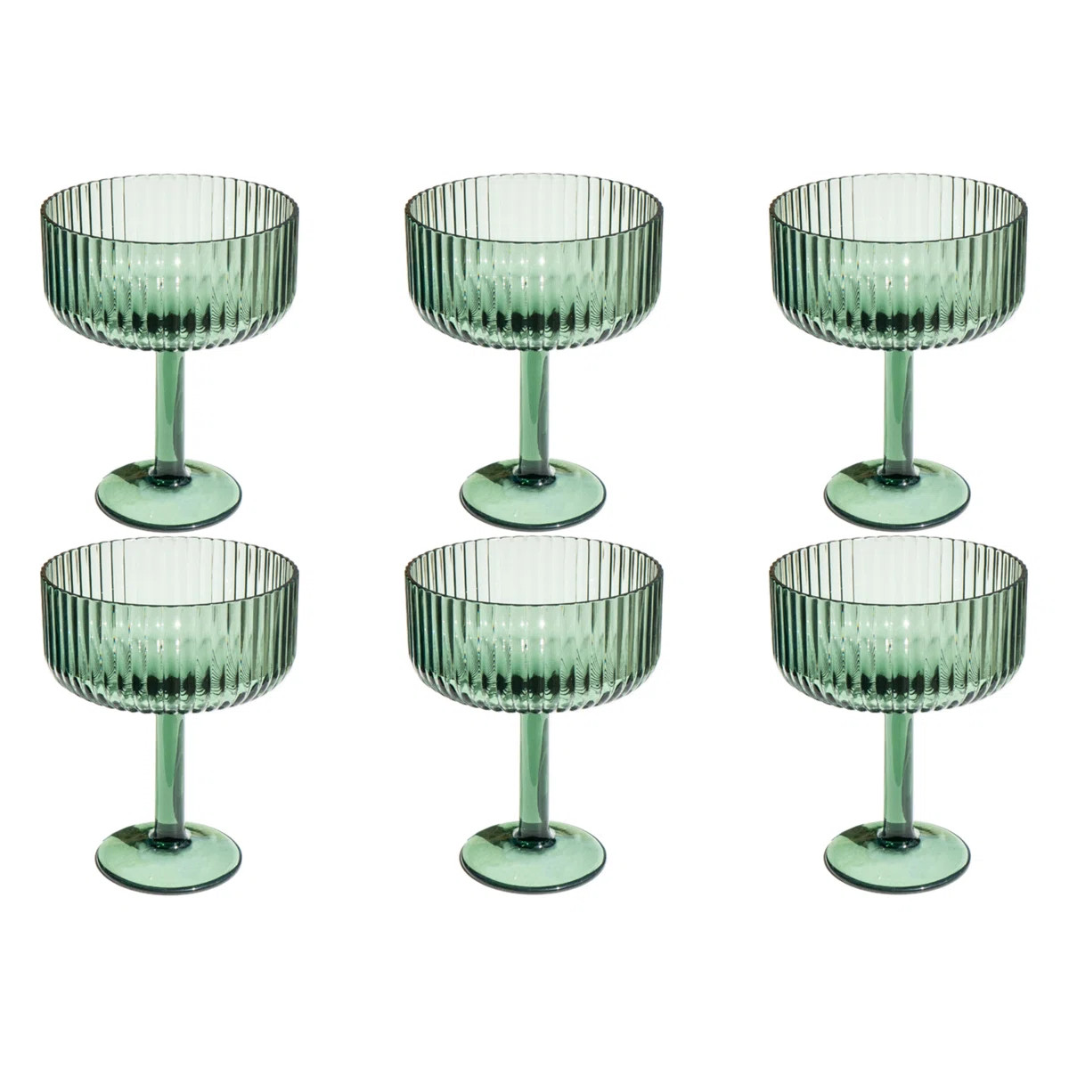 Mesa Acrylic Coupe Glass  (Set of 6) | Wayfair North America