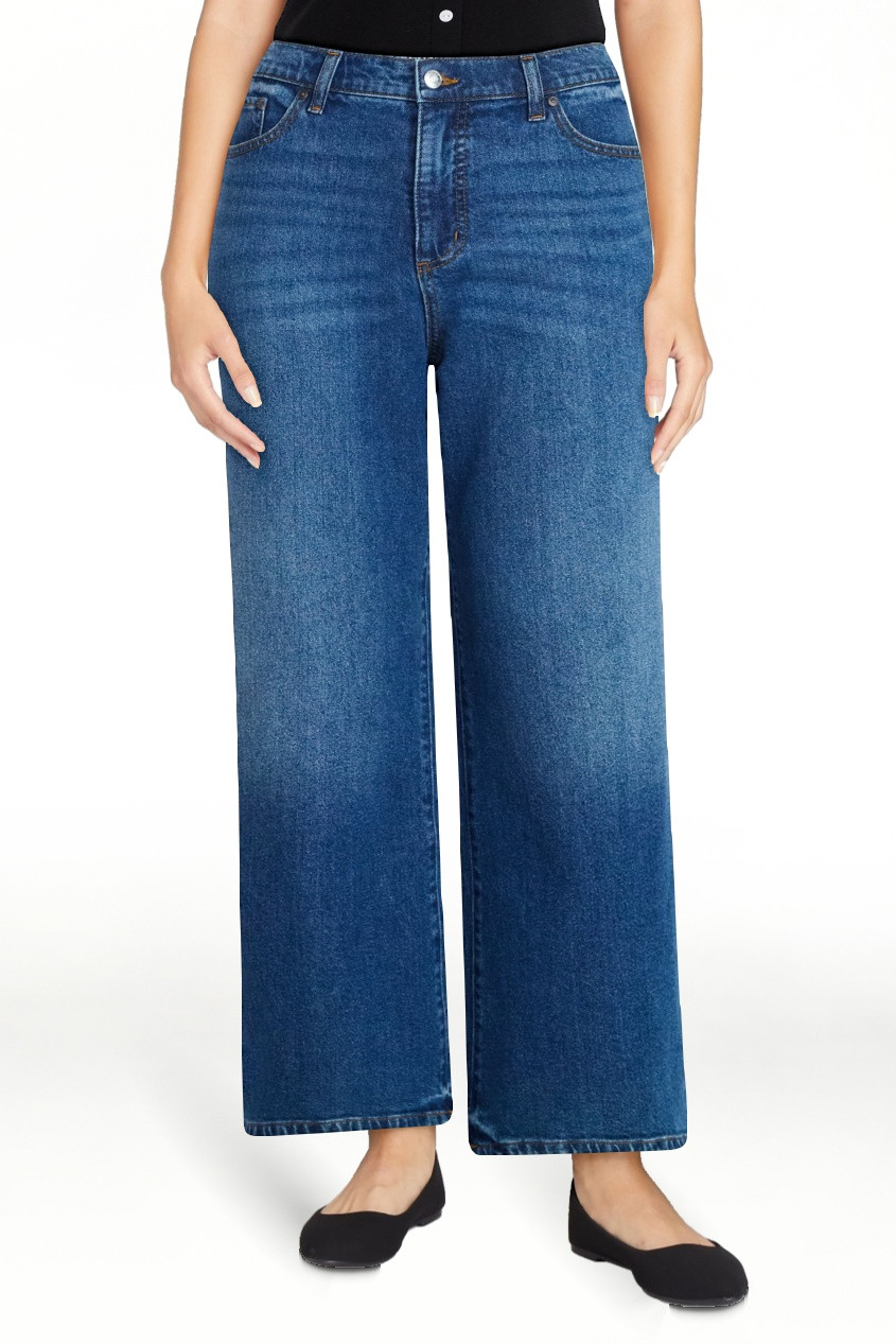 Scoop Women's Wide Leg Low Slung Jeans, 29" Inseam, Sizes 0-20 | Walmart (US)