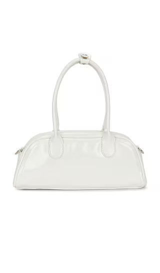 Patent Leather Bowler Bag in White | Revolve Clothing (Global)