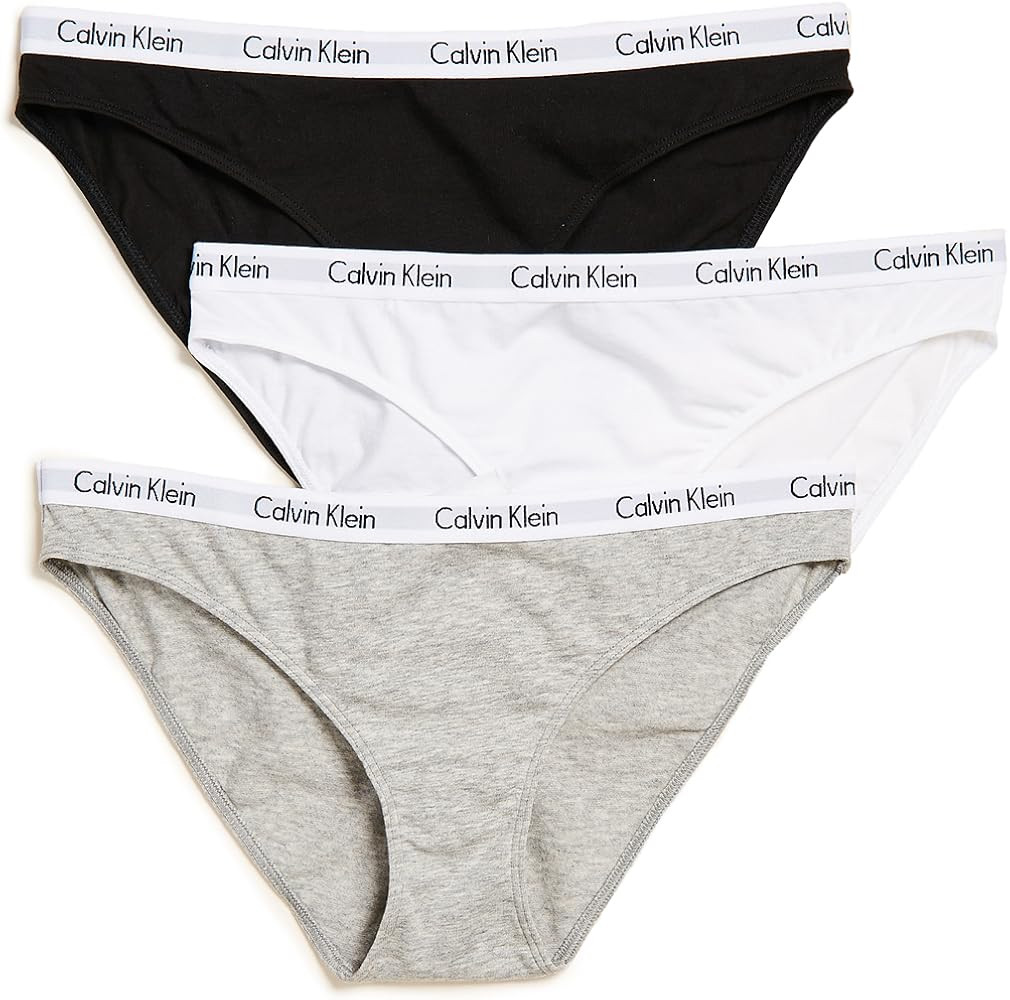 Calvin Klein Women's Carousel Logo Cotton Stretch Bikini Panties, 3 Pack | Amazon (US)