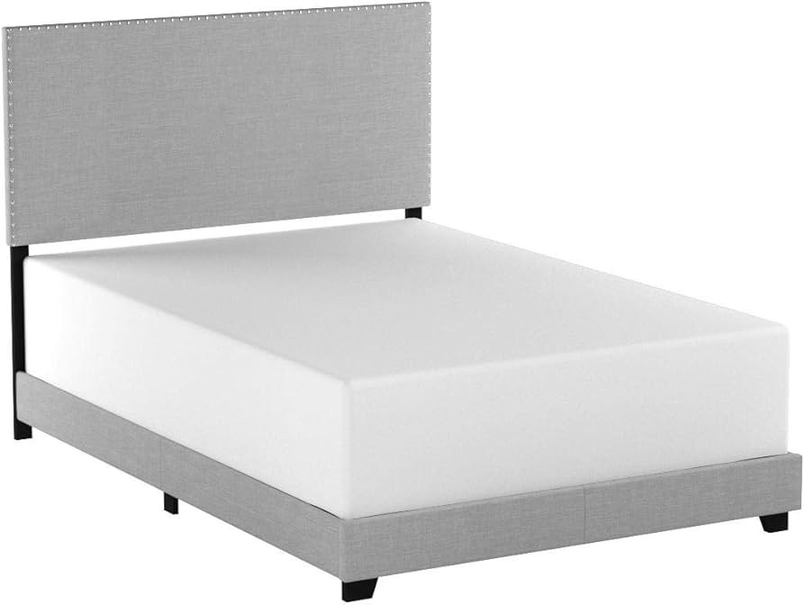 Crown Mark Erin Upholstered Panel Bed in Gray, Full | Amazon (US)